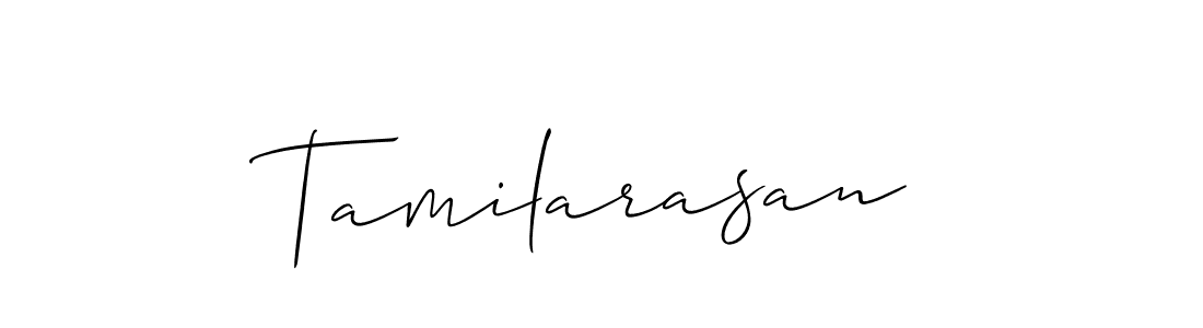 How to make Tamilarasan signature? Allison_Script is a professional autograph style. Create handwritten signature for Tamilarasan name. Tamilarasan signature style 2 images and pictures png