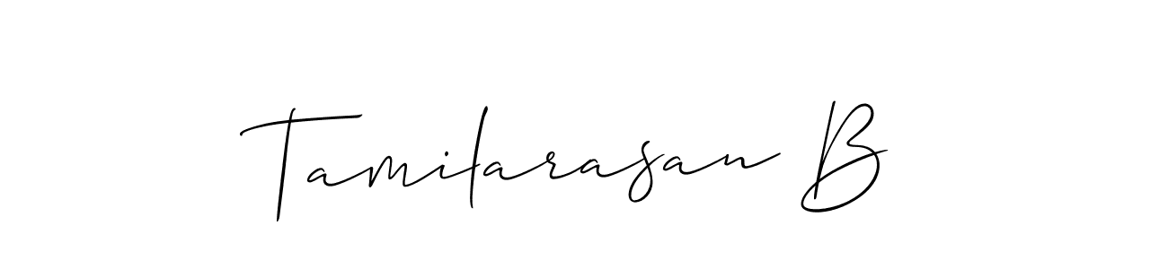 Also we have Tamilarasan B name is the best signature style. Create professional handwritten signature collection using Allison_Script autograph style. Tamilarasan B signature style 2 images and pictures png