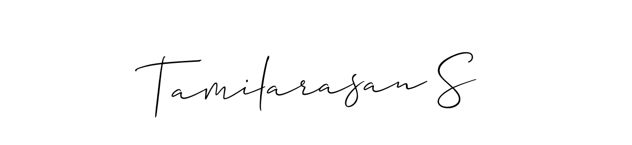 How to Draw Tamilarasan S signature style? Allison_Script is a latest design signature styles for name Tamilarasan S. Tamilarasan S signature style 2 images and pictures png