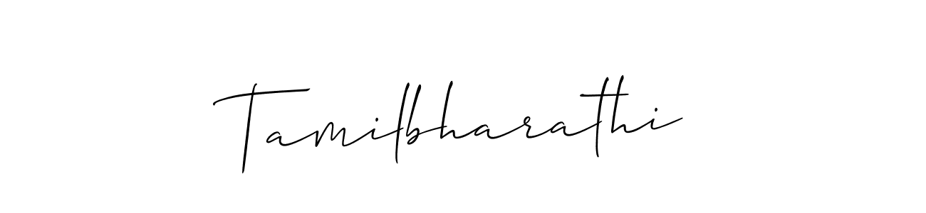 The best way (Allison_Script) to make a short signature is to pick only two or three words in your name. The name Tamilbharathi include a total of six letters. For converting this name. Tamilbharathi signature style 2 images and pictures png