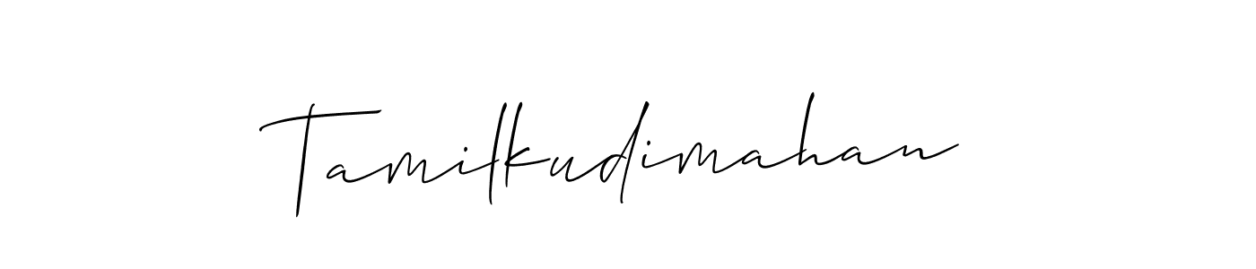 How to make Tamilkudimahan signature? Allison_Script is a professional autograph style. Create handwritten signature for Tamilkudimahan name. Tamilkudimahan signature style 2 images and pictures png