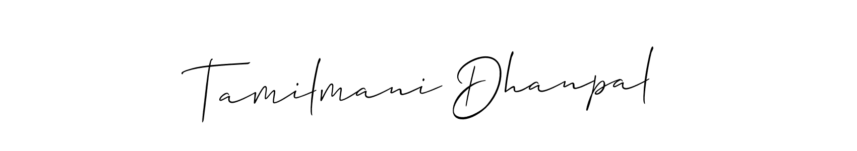 Best and Professional Signature Style for Tamilmani Dhanpal. Allison_Script Best Signature Style Collection. Tamilmani Dhanpal signature style 2 images and pictures png