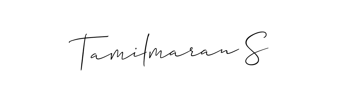 Design your own signature with our free online signature maker. With this signature software, you can create a handwritten (Allison_Script) signature for name Tamilmaran S. Tamilmaran S signature style 2 images and pictures png