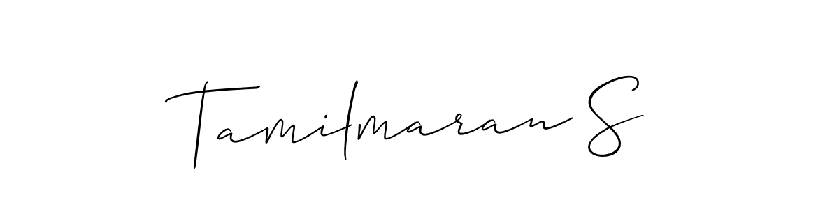 Use a signature maker to create a handwritten signature online. With this signature software, you can design (Allison_Script) your own signature for name Tamilmaran S. Tamilmaran S signature style 2 images and pictures png