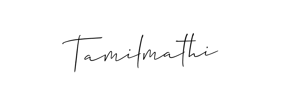 Use a signature maker to create a handwritten signature online. With this signature software, you can design (Allison_Script) your own signature for name Tamilmathi. Tamilmathi signature style 2 images and pictures png