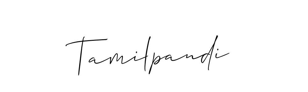 Use a signature maker to create a handwritten signature online. With this signature software, you can design (Allison_Script) your own signature for name Tamilpandi. Tamilpandi signature style 2 images and pictures png