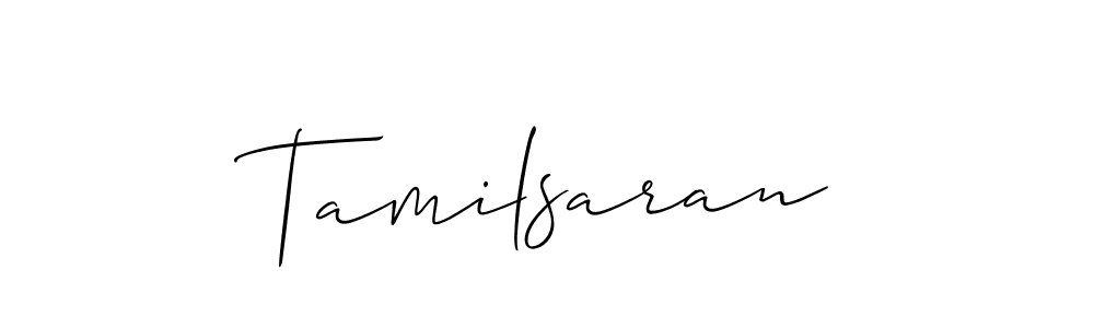 The best way (Allison_Script) to make a short signature is to pick only two or three words in your name. The name Tamilsaran include a total of six letters. For converting this name. Tamilsaran signature style 2 images and pictures png