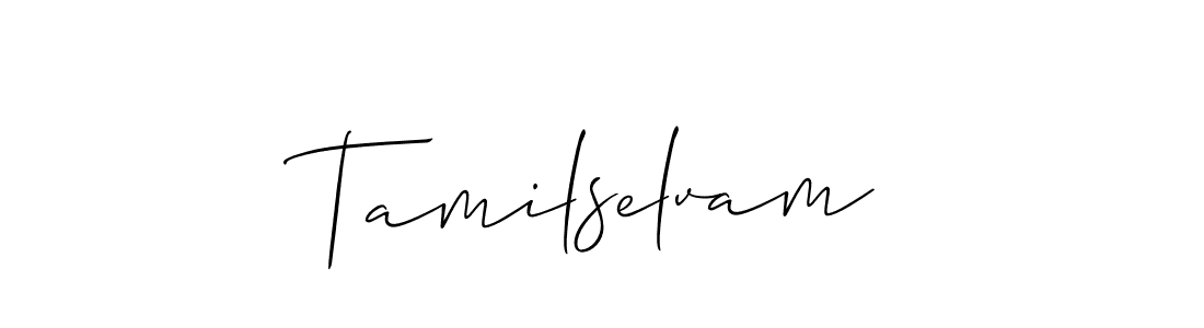 Create a beautiful signature design for name Tamilselvam. With this signature (Allison_Script) fonts, you can make a handwritten signature for free. Tamilselvam signature style 2 images and pictures png