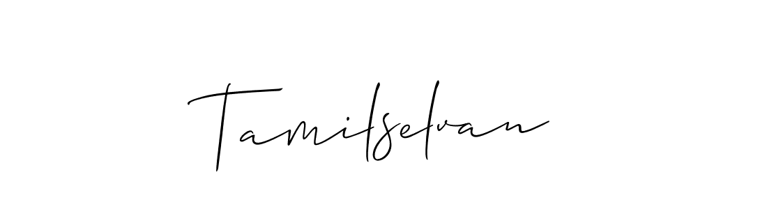 Create a beautiful signature design for name Tamilselvan. With this signature (Allison_Script) fonts, you can make a handwritten signature for free. Tamilselvan signature style 2 images and pictures png