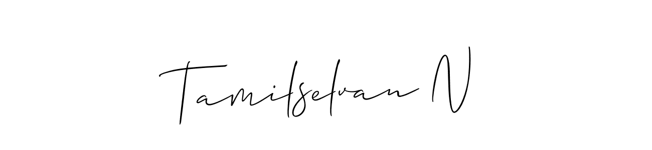 Make a short Tamilselvan N signature style. Manage your documents anywhere anytime using Allison_Script. Create and add eSignatures, submit forms, share and send files easily. Tamilselvan N signature style 2 images and pictures png