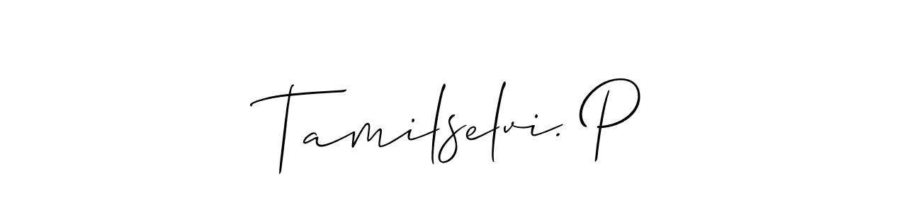 You can use this online signature creator to create a handwritten signature for the name Tamilselvi. P. This is the best online autograph maker. Tamilselvi. P signature style 2 images and pictures png