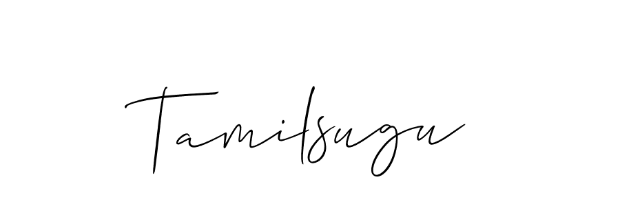 How to make Tamilsugu signature? Allison_Script is a professional autograph style. Create handwritten signature for Tamilsugu name. Tamilsugu signature style 2 images and pictures png
