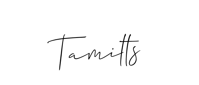 Similarly Allison_Script is the best handwritten signature design. Signature creator online .You can use it as an online autograph creator for name Tamilts. Tamilts signature style 2 images and pictures png