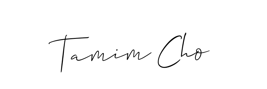 Allison_Script is a professional signature style that is perfect for those who want to add a touch of class to their signature. It is also a great choice for those who want to make their signature more unique. Get Tamim Cho name to fancy signature for free. Tamim Cho signature style 2 images and pictures png