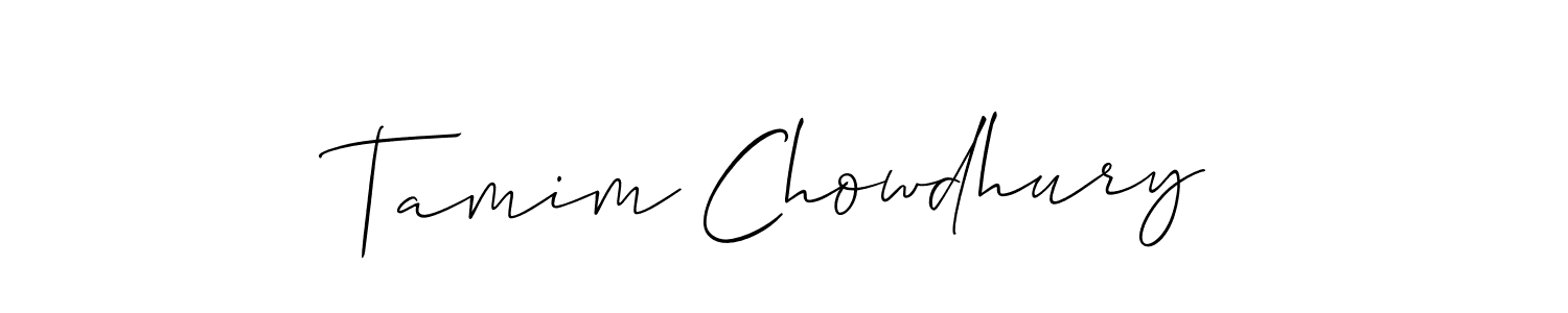 Create a beautiful signature design for name Tamim Chowdhury. With this signature (Allison_Script) fonts, you can make a handwritten signature for free. Tamim Chowdhury signature style 2 images and pictures png