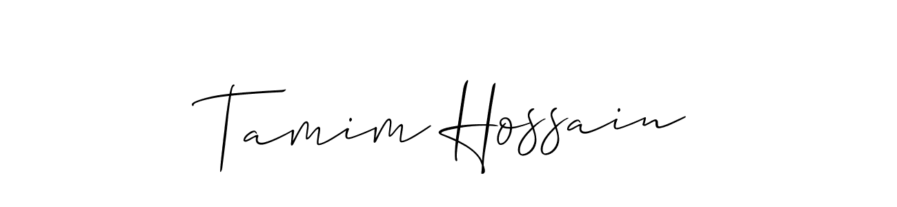 Create a beautiful signature design for name Tamim Hossain. With this signature (Allison_Script) fonts, you can make a handwritten signature for free. Tamim Hossain signature style 2 images and pictures png