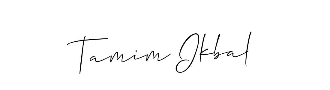 Allison_Script is a professional signature style that is perfect for those who want to add a touch of class to their signature. It is also a great choice for those who want to make their signature more unique. Get Tamim Ikbal name to fancy signature for free. Tamim Ikbal signature style 2 images and pictures png