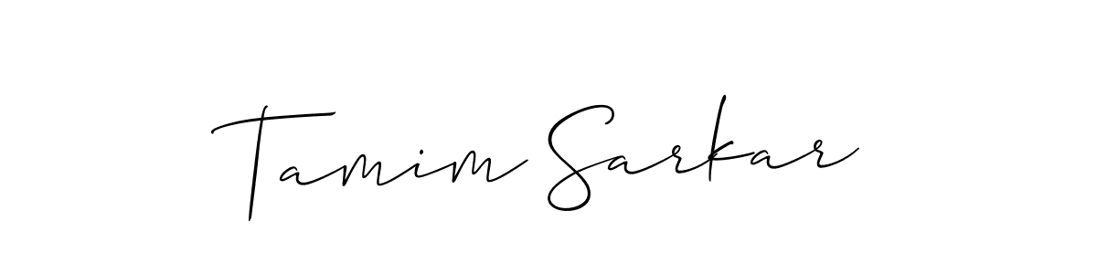 Make a short Tamim Sarkar signature style. Manage your documents anywhere anytime using Allison_Script. Create and add eSignatures, submit forms, share and send files easily. Tamim Sarkar signature style 2 images and pictures png