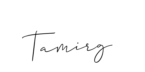 Use a signature maker to create a handwritten signature online. With this signature software, you can design (Allison_Script) your own signature for name Tamirg. Tamirg signature style 2 images and pictures png