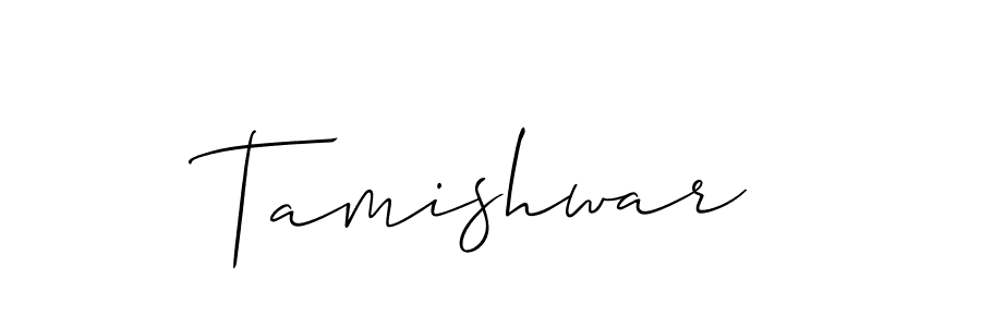 Allison_Script is a professional signature style that is perfect for those who want to add a touch of class to their signature. It is also a great choice for those who want to make their signature more unique. Get Tamishwar name to fancy signature for free. Tamishwar signature style 2 images and pictures png