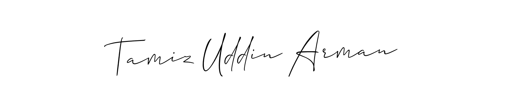 Check out images of Autograph of Tamiz Uddin Arman name. Actor Tamiz Uddin Arman Signature Style. Allison_Script is a professional sign style online. Tamiz Uddin Arman signature style 2 images and pictures png