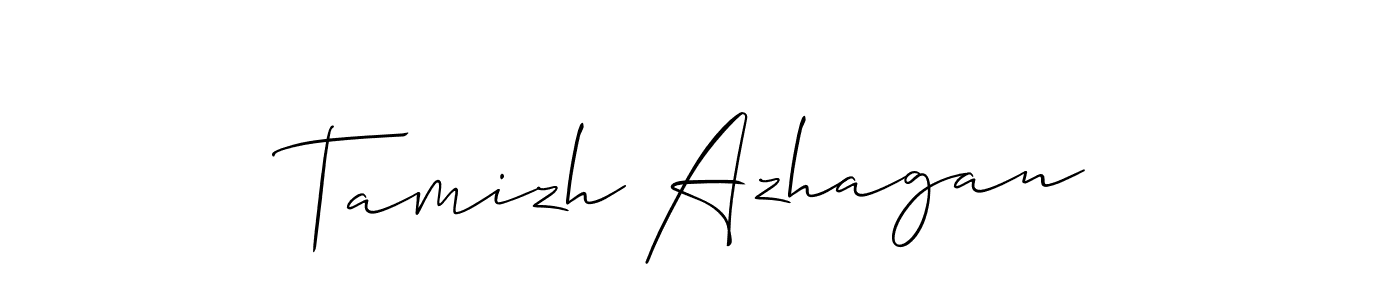 It looks lik you need a new signature style for name Tamizh Azhagan. Design unique handwritten (Allison_Script) signature with our free signature maker in just a few clicks. Tamizh Azhagan signature style 2 images and pictures png