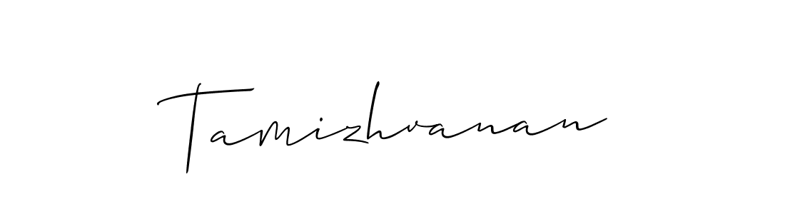 Allison_Script is a professional signature style that is perfect for those who want to add a touch of class to their signature. It is also a great choice for those who want to make their signature more unique. Get Tamizhvanan name to fancy signature for free. Tamizhvanan signature style 2 images and pictures png