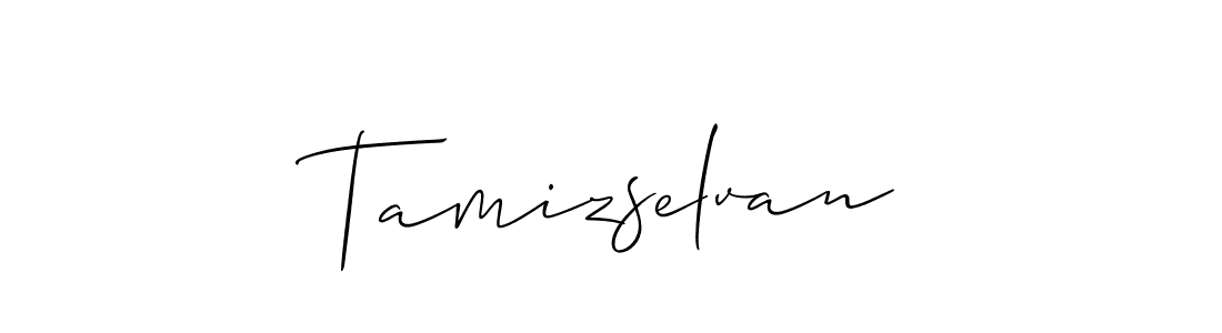 Also You can easily find your signature by using the search form. We will create Tamizselvan name handwritten signature images for you free of cost using Allison_Script sign style. Tamizselvan signature style 2 images and pictures png