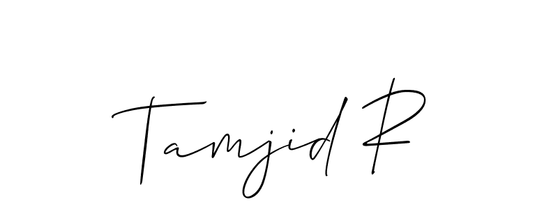 It looks lik you need a new signature style for name Tamjid R. Design unique handwritten (Allison_Script) signature with our free signature maker in just a few clicks. Tamjid R signature style 2 images and pictures png