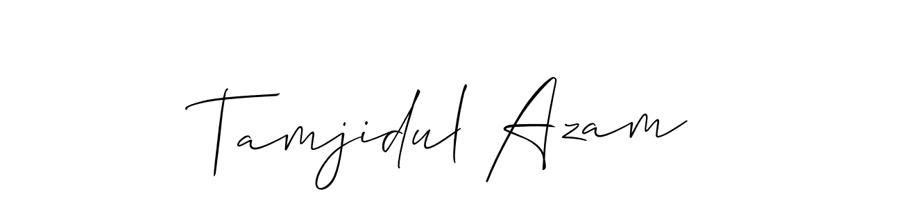 Also we have Tamjidul Azam name is the best signature style. Create professional handwritten signature collection using Allison_Script autograph style. Tamjidul Azam signature style 2 images and pictures png