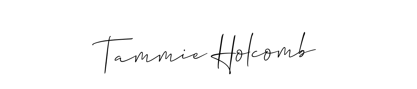 Use a signature maker to create a handwritten signature online. With this signature software, you can design (Allison_Script) your own signature for name Tammie Holcomb. Tammie Holcomb signature style 2 images and pictures png