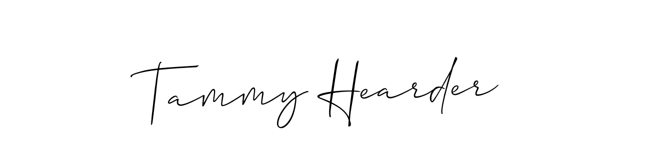 Also we have Tammy Hearder name is the best signature style. Create professional handwritten signature collection using Allison_Script autograph style. Tammy Hearder signature style 2 images and pictures png