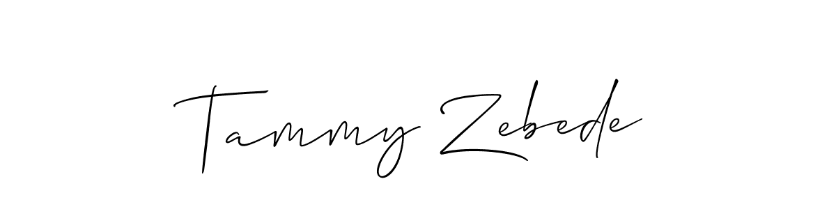 How to make Tammy Zebede signature? Allison_Script is a professional autograph style. Create handwritten signature for Tammy Zebede name. Tammy Zebede signature style 2 images and pictures png