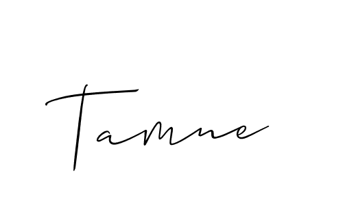 Make a beautiful signature design for name Tamne. With this signature (Allison_Script) style, you can create a handwritten signature for free. Tamne signature style 2 images and pictures png