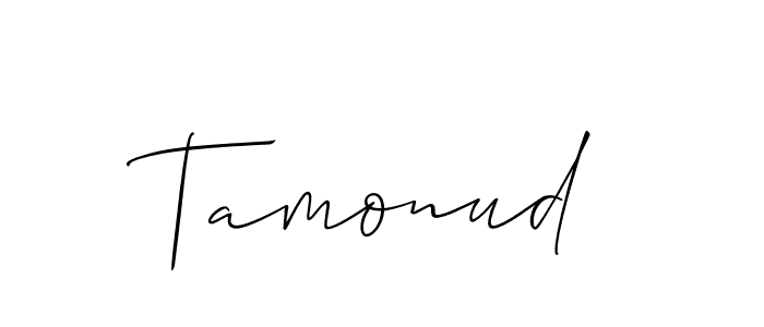 The best way (Allison_Script) to make a short signature is to pick only two or three words in your name. The name Tamonud include a total of six letters. For converting this name. Tamonud signature style 2 images and pictures png