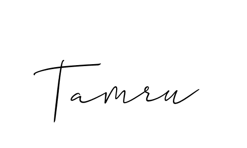 Best and Professional Signature Style for Tamru. Allison_Script Best Signature Style Collection. Tamru signature style 2 images and pictures png