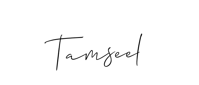 Make a short Tamseel signature style. Manage your documents anywhere anytime using Allison_Script. Create and add eSignatures, submit forms, share and send files easily. Tamseel signature style 2 images and pictures png
