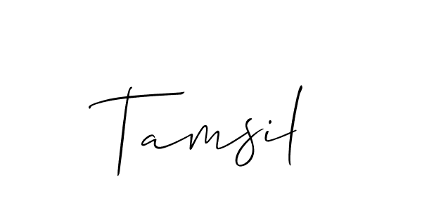 Also we have Tamsil name is the best signature style. Create professional handwritten signature collection using Allison_Script autograph style. Tamsil signature style 2 images and pictures png