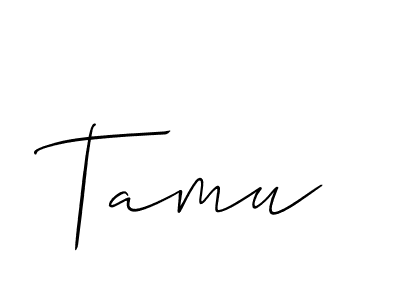 You should practise on your own different ways (Allison_Script) to write your name (Tamu) in signature. don't let someone else do it for you. Tamu signature style 2 images and pictures png