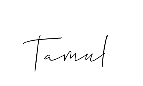 You should practise on your own different ways (Allison_Script) to write your name (Tamul) in signature. don't let someone else do it for you. Tamul signature style 2 images and pictures png