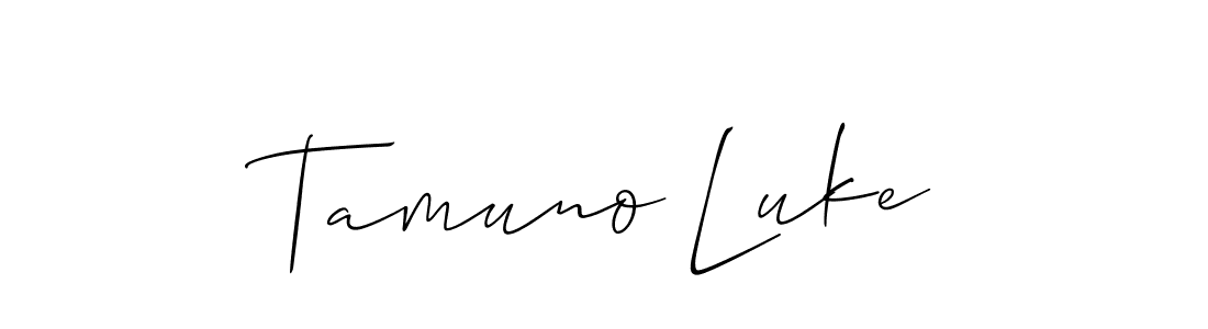Tamuno Luke stylish signature style. Best Handwritten Sign (Allison_Script) for my name. Handwritten Signature Collection Ideas for my name Tamuno Luke. Tamuno Luke signature style 2 images and pictures png