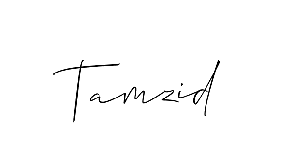 Make a beautiful signature design for name Tamzid. With this signature (Allison_Script) style, you can create a handwritten signature for free. Tamzid signature style 2 images and pictures png