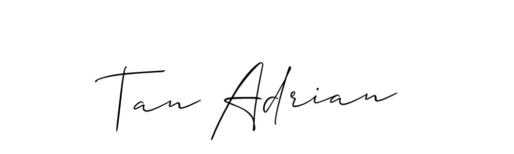 It looks lik you need a new signature style for name Tan Adrian. Design unique handwritten (Allison_Script) signature with our free signature maker in just a few clicks. Tan Adrian signature style 2 images and pictures png