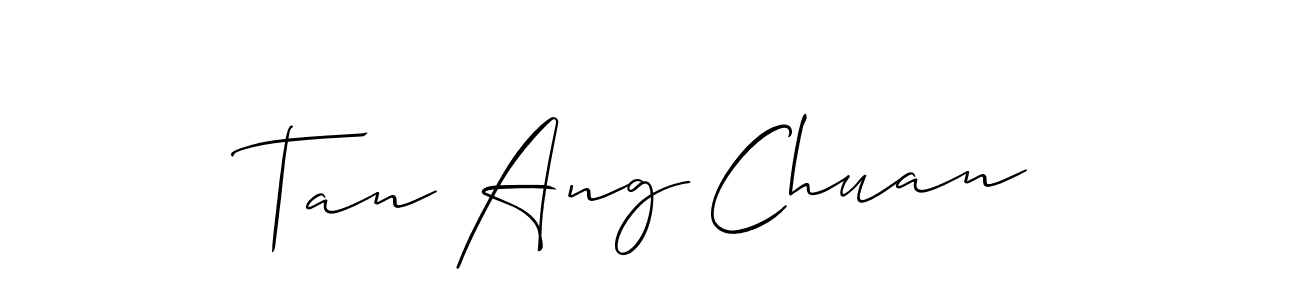 Use a signature maker to create a handwritten signature online. With this signature software, you can design (Allison_Script) your own signature for name Tan Ang Chuan. Tan Ang Chuan signature style 2 images and pictures png