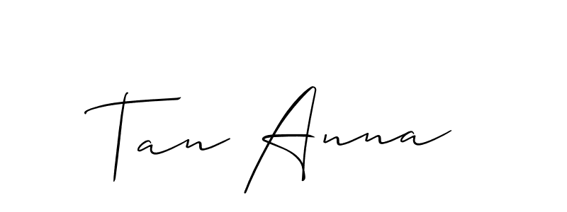 The best way (Allison_Script) to make a short signature is to pick only two or three words in your name. The name Tan Anna include a total of six letters. For converting this name. Tan Anna signature style 2 images and pictures png
