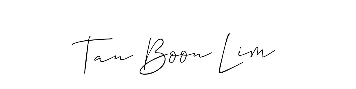 Design your own signature with our free online signature maker. With this signature software, you can create a handwritten (Allison_Script) signature for name Tan Boon Lim. Tan Boon Lim signature style 2 images and pictures png