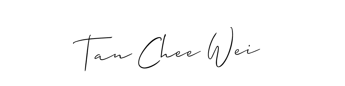 Make a beautiful signature design for name Tan Chee Wei. With this signature (Allison_Script) style, you can create a handwritten signature for free. Tan Chee Wei signature style 2 images and pictures png