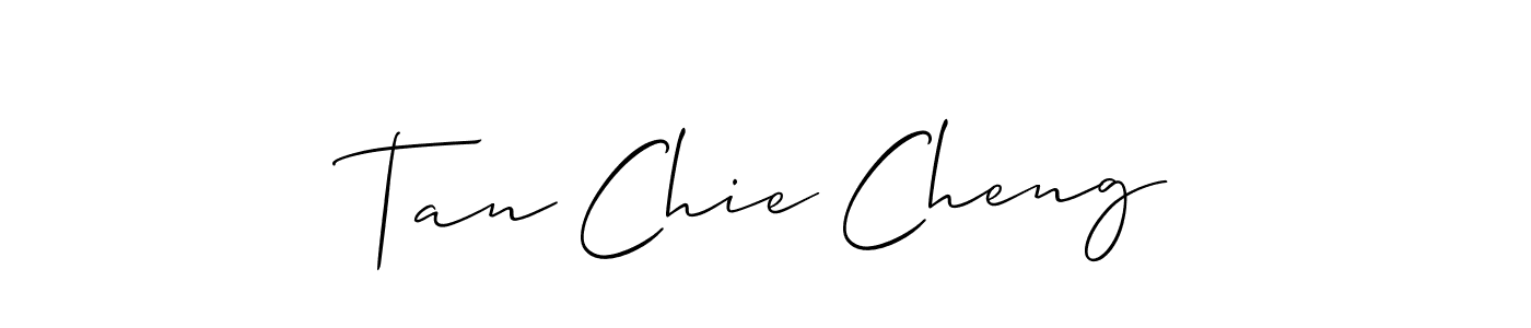 Make a short Tan Chie Cheng signature style. Manage your documents anywhere anytime using Allison_Script. Create and add eSignatures, submit forms, share and send files easily. Tan Chie Cheng signature style 2 images and pictures png