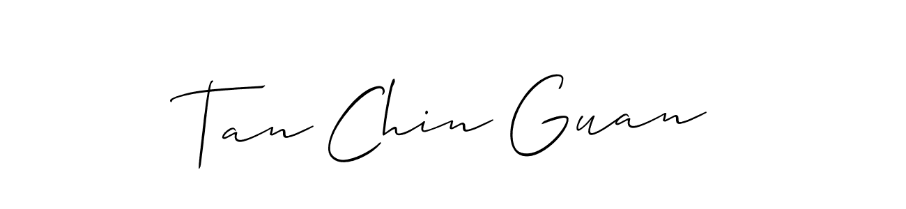Make a beautiful signature design for name Tan Chin Guan. With this signature (Allison_Script) style, you can create a handwritten signature for free. Tan Chin Guan signature style 2 images and pictures png