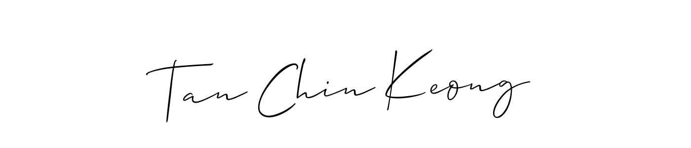 How to Draw Tan Chin Keong signature style? Allison_Script is a latest design signature styles for name Tan Chin Keong. Tan Chin Keong signature style 2 images and pictures png